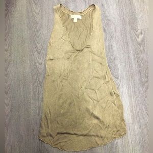 Michael Kors Gold Metal Longline Tank Top